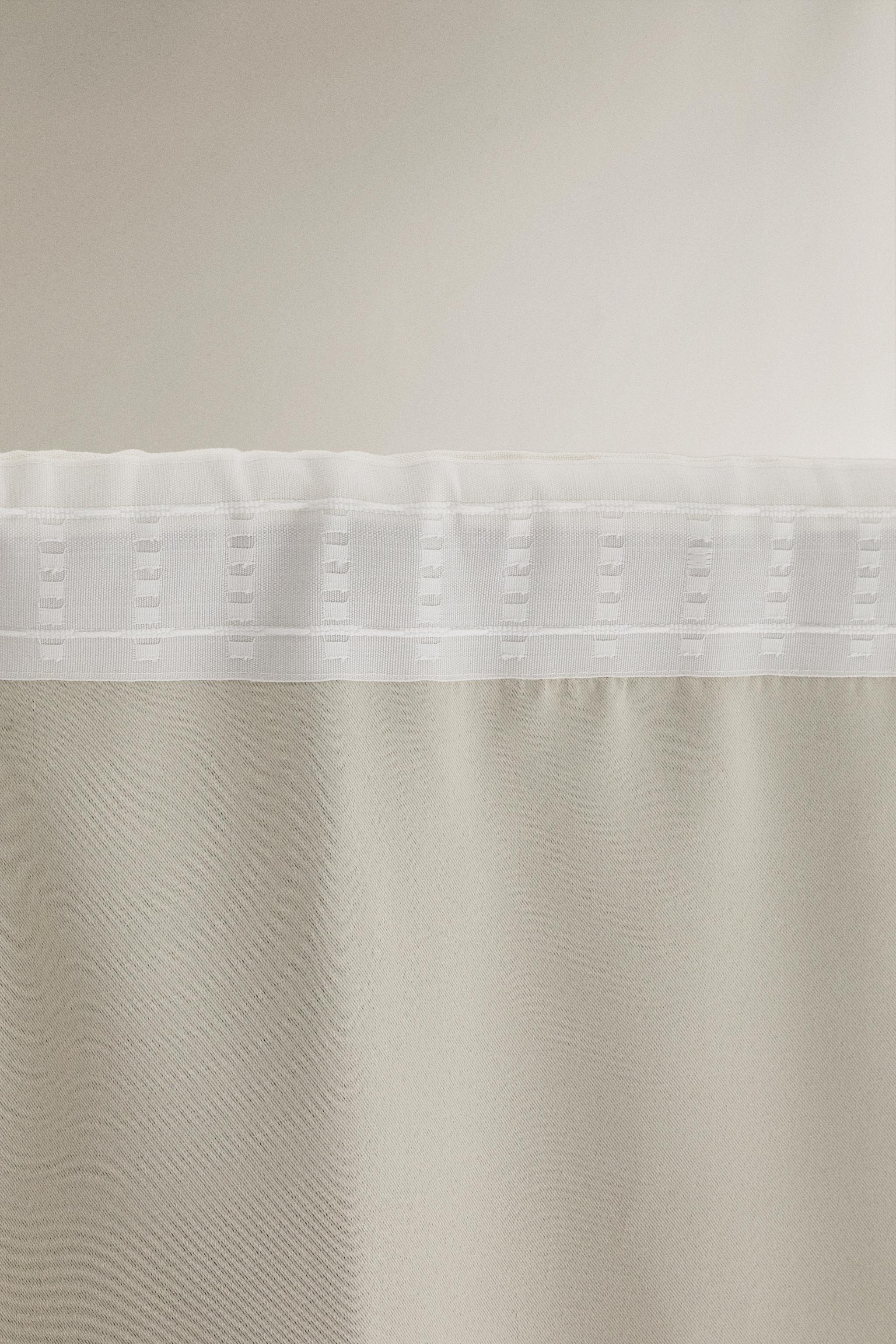 WUITE LINEN BLACKOUT CURTAIN